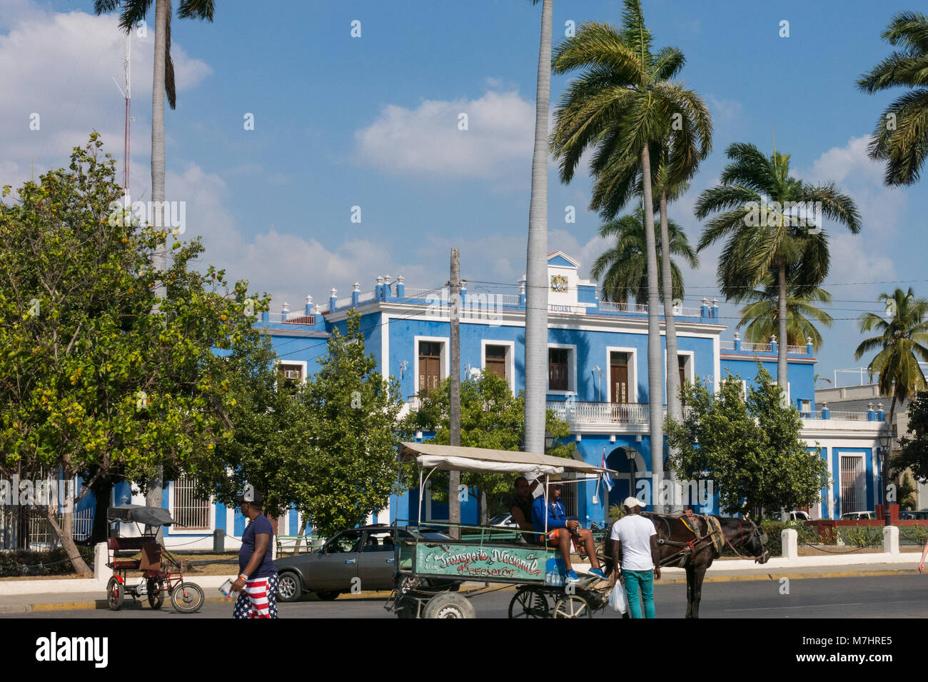 CIENFUEGOS, CUBA - 3 janvier 2017 : Panorama du front de mer de la ville de Cienfuegos. Île de Cuba. Banque D'Images