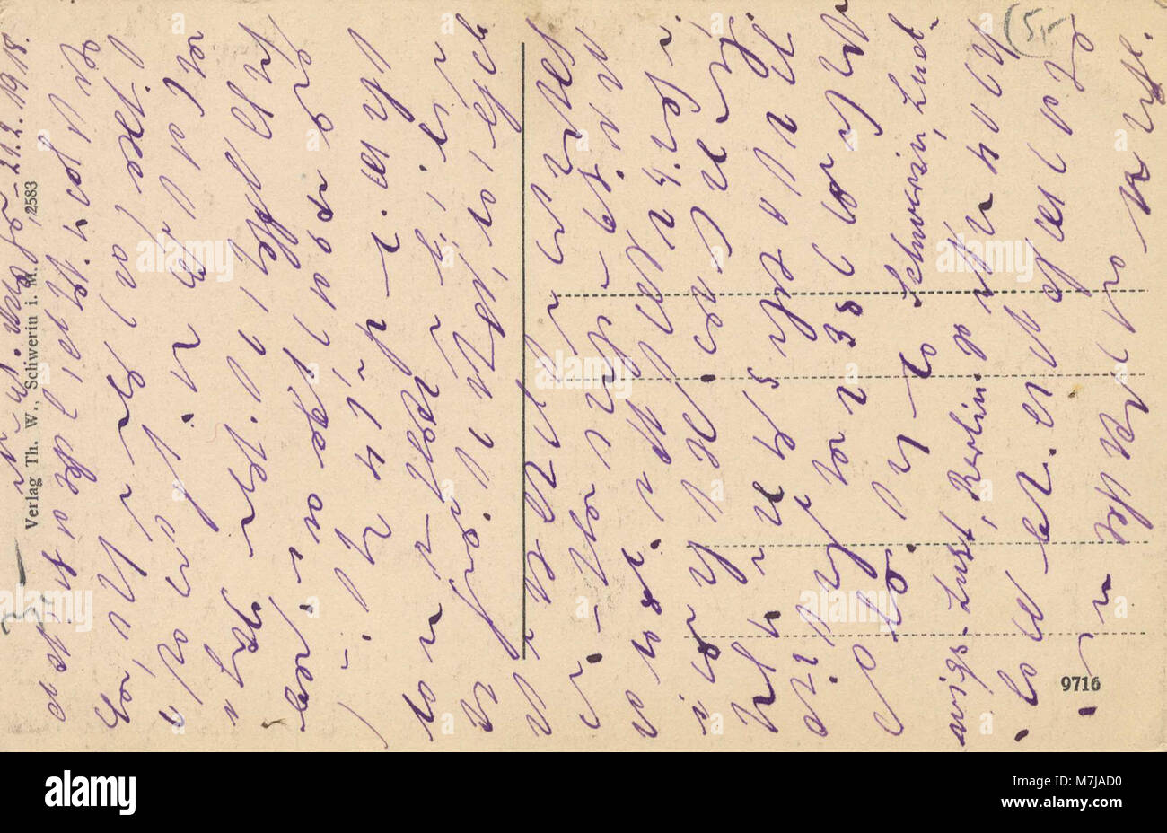 Une image de carte postale historique du palais grand-ducal de Schwerin, Mecklembourg-Poméranie occidentale, mettant en valeur la conception architecturale du bâtiment. Banque D'Images