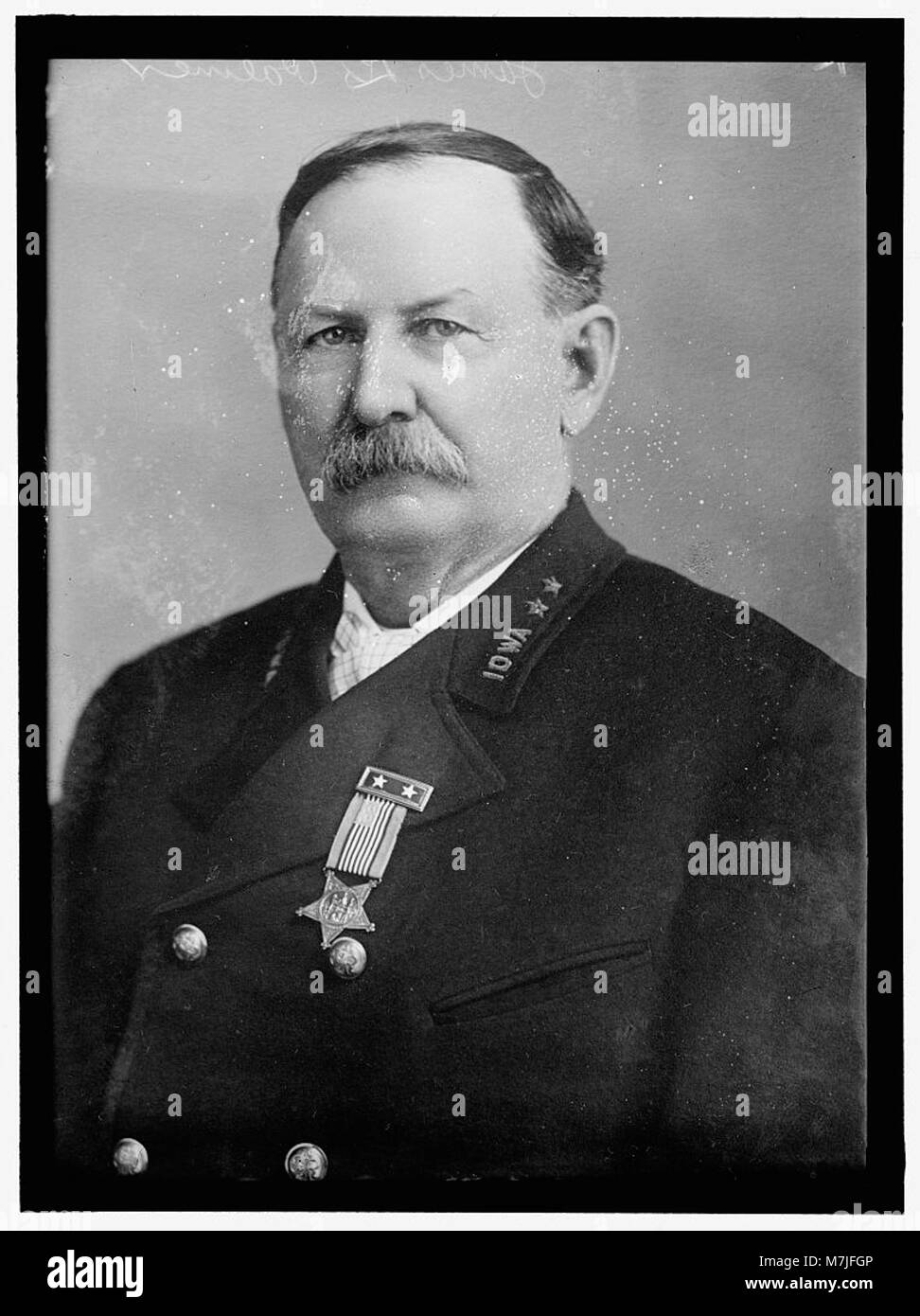 David J. Palmer, commandant en chef de la Grande Armée de la République, est représenté sur ce portrait. La Grande Armée était une organisation d’anciens combattants clé après la guerre de Sécession, et le leadership de Palmer fut important dans son histoire. Banque D'Images