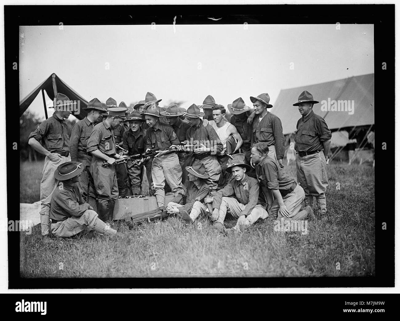Une photographie représentant des membres de la Garde nationale de Washington D.C. montrant leur uniforme militaire et leur rôle cérémoniel dans la société américaine. Banque D'Images