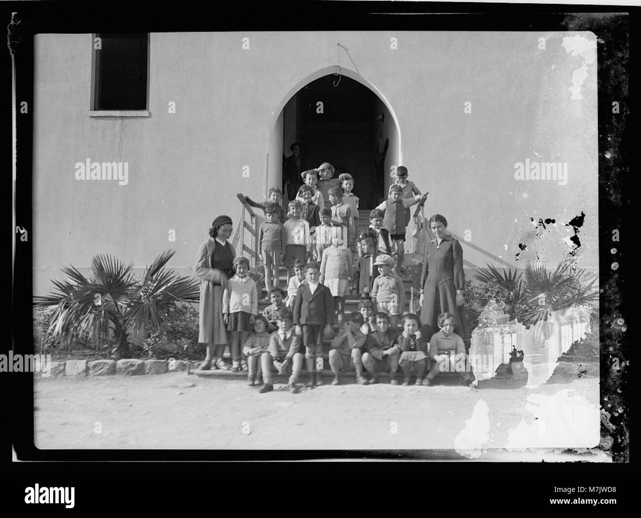 Activités sionistes autour de Haïfa. Haïfa, près de la classe de maternelle de l'École technique LOC.15206 matpc Banque D'Images