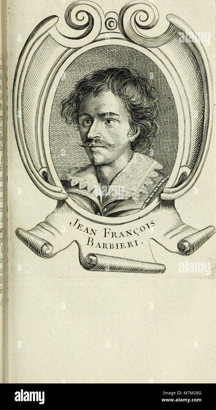 Un recueil biographique illustré de peintres notables, présentant des portraits gravés, des descriptions d'œuvres principales et des réflexions critiques sur leurs styles artistiques et leurs caractéristiques. Banque D'Images