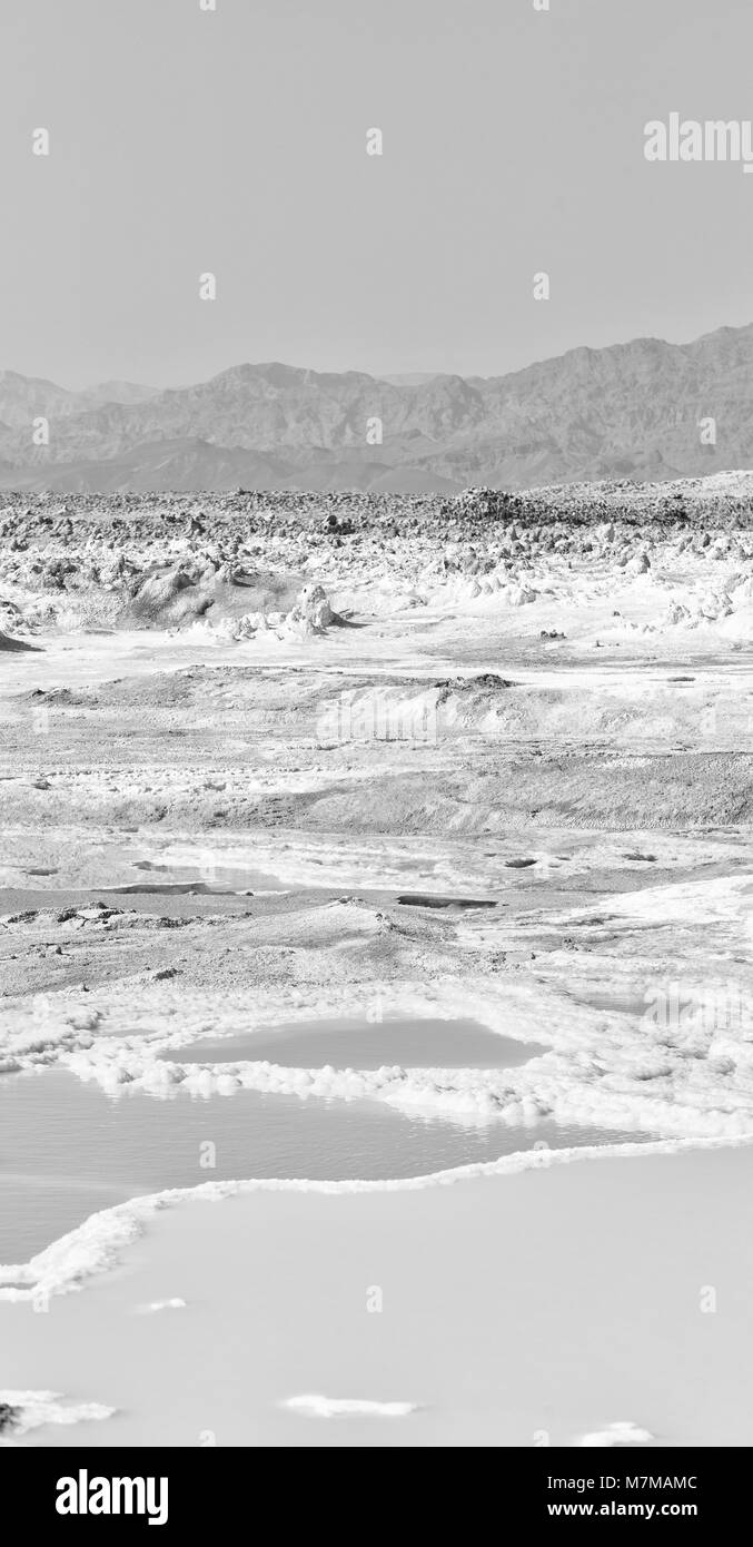 Dans l'Afrique de l'Éthiopie de danakil dépression volcanique de soufre de l'acide et le lac dallol comme dans mars Banque D'Images