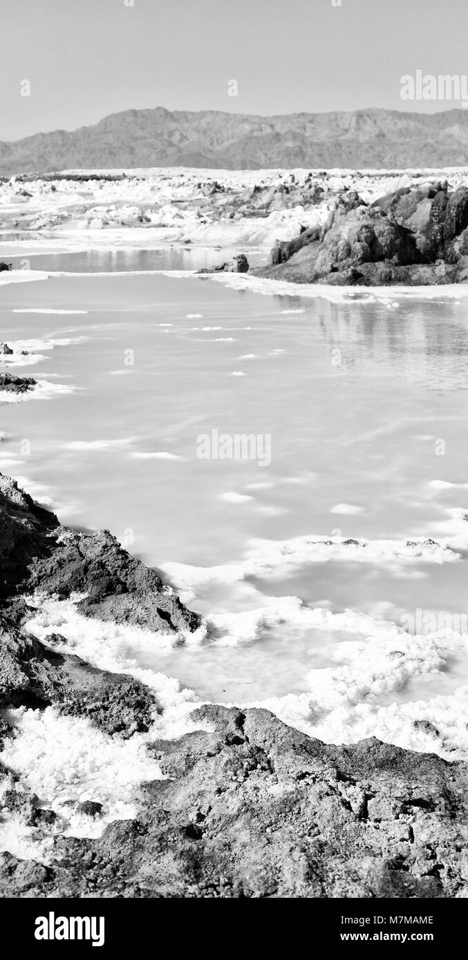 Dans l'Afrique de l'Éthiopie de danakil dépression volcanique de soufre de l'acide et le lac dallol comme dans mars Banque D'Images