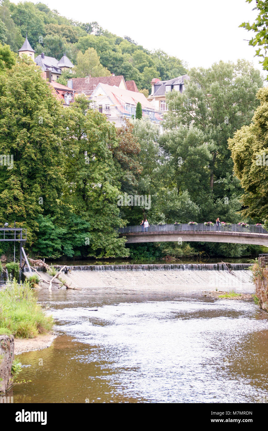 Dans Donaworth - Allemagne - Le 10/08/2016 - la pittoresque ville de Donauworth , sur la route romantique, Bavière, Allemagne Banque D'Images