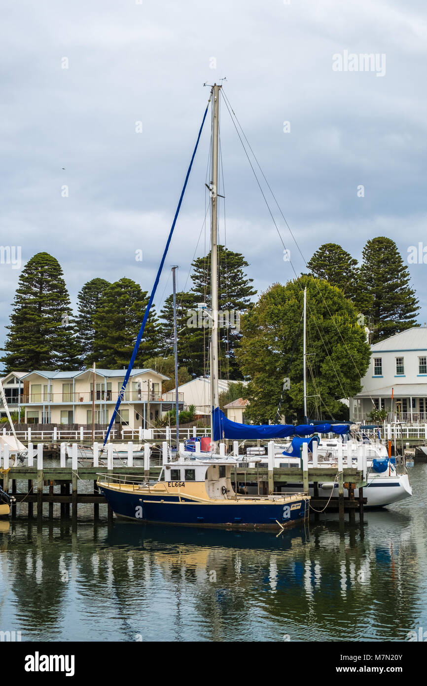 Navire au mouillage, Port Fairy, Victoria, Australie Banque D'Images