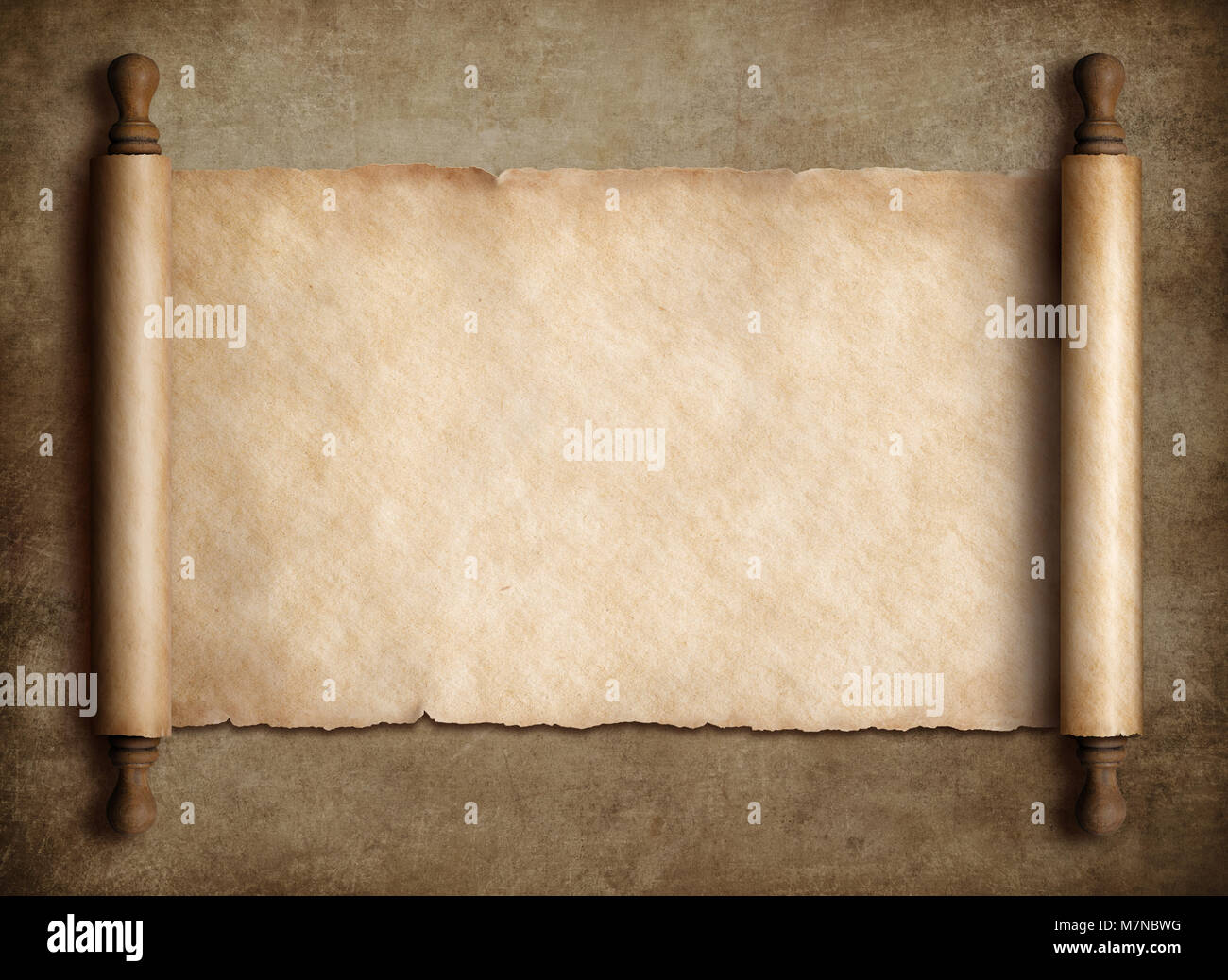 Faites défiler jusqu'au fond de papier parchemin ancien Banque D'Images