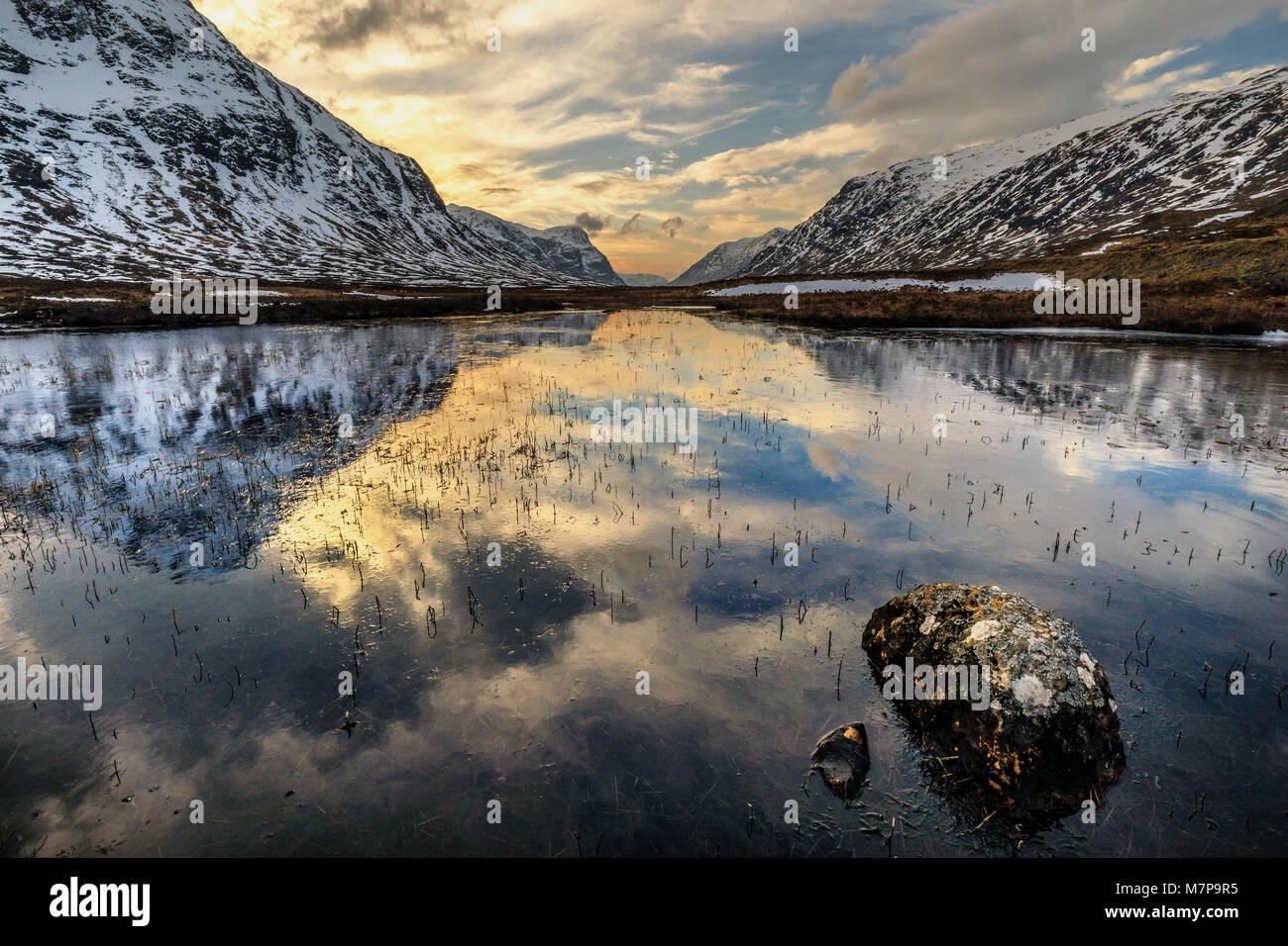 Lochan na Fola, Glen Coe, Ecosse Banque D'Images