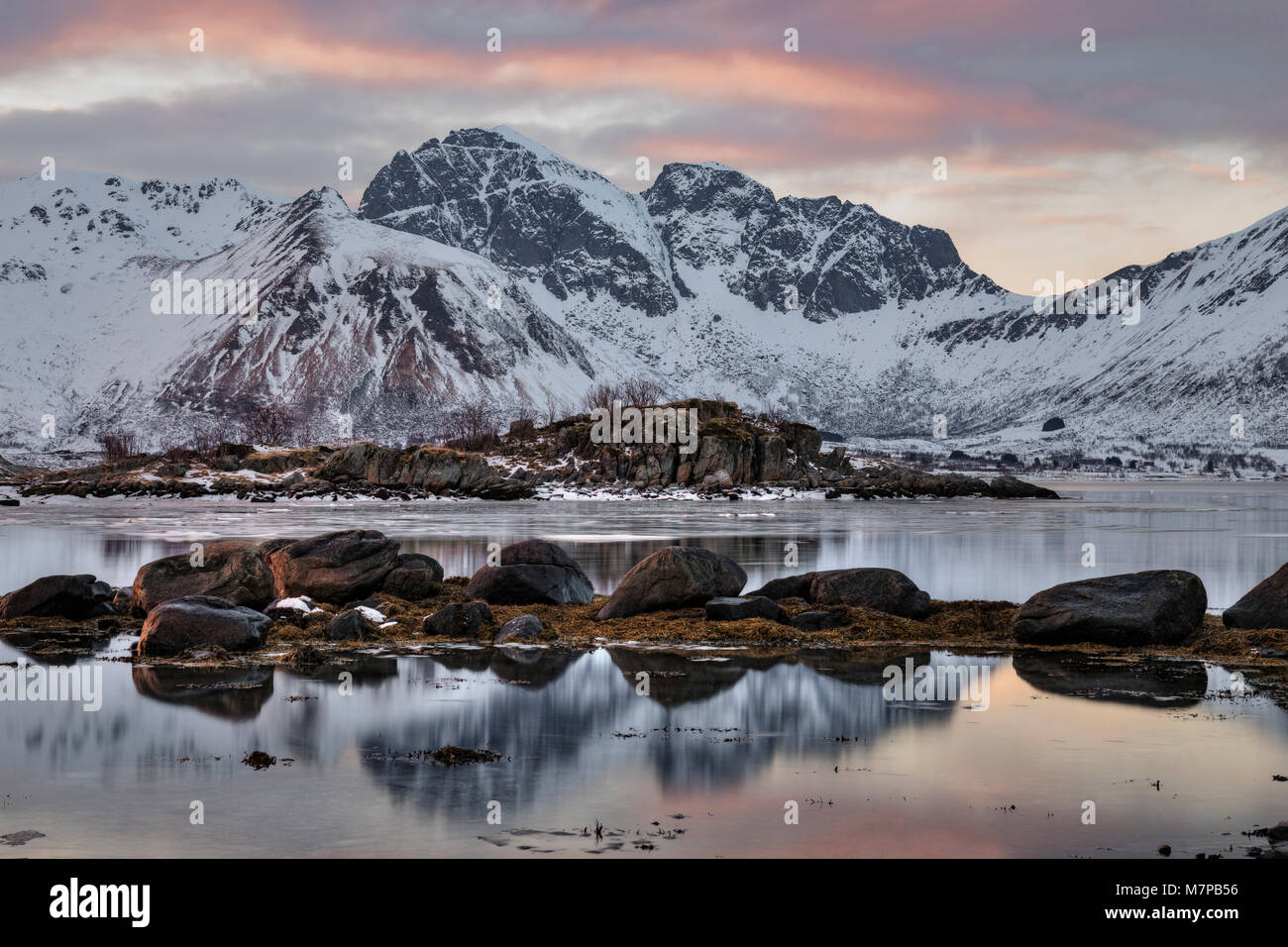 Leknes, Lofoten, Norvège, Europe Banque D'Images