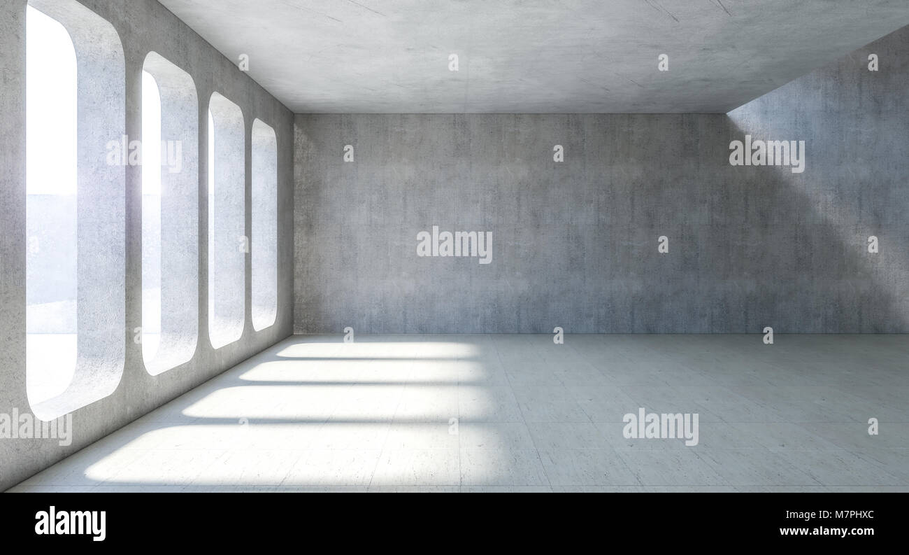 Abstract structure 3d avec de grandes fenêtres de l'image de rendu 3D Banque D'Images