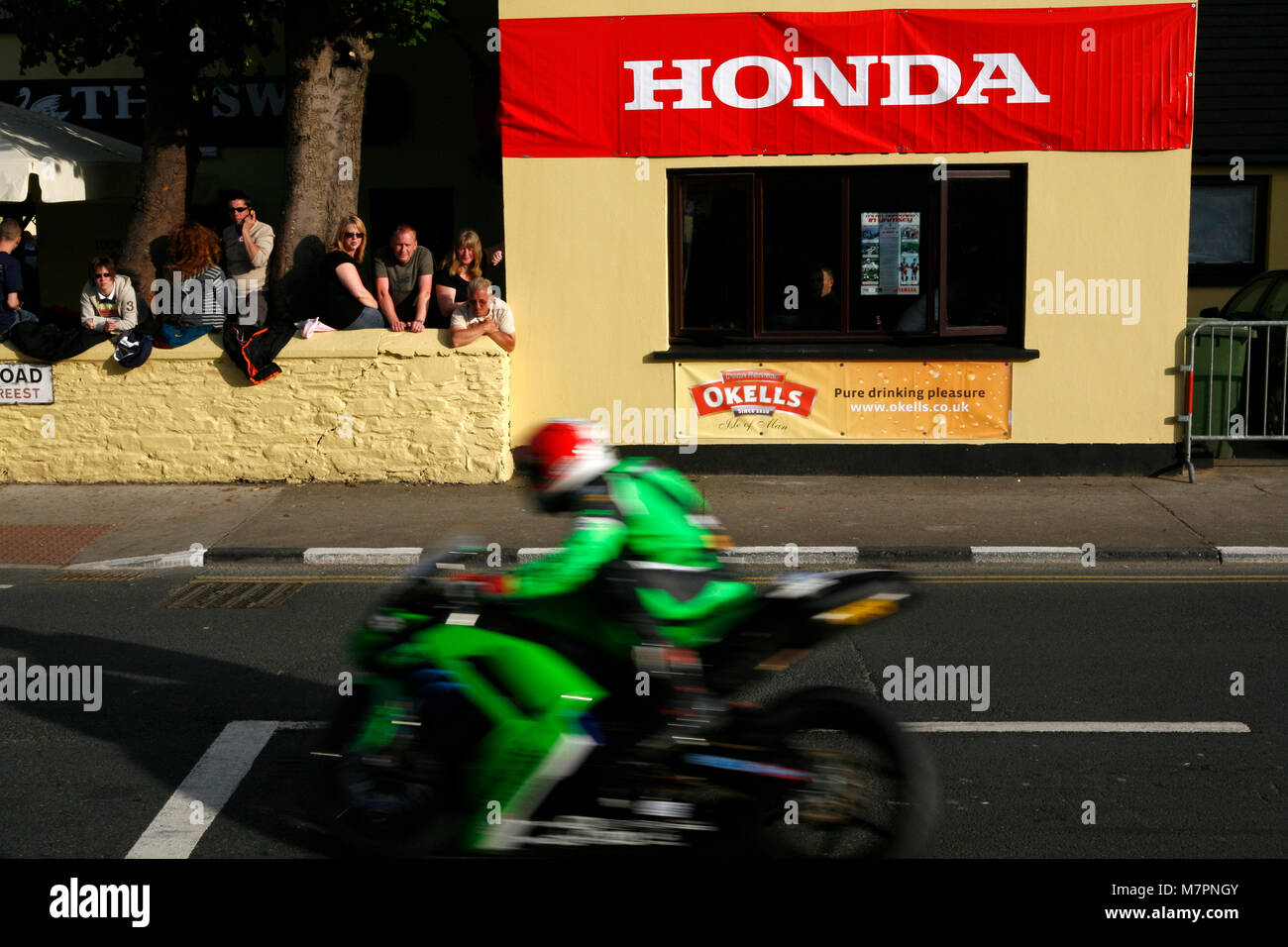 Les 100 courses TT centenaire sur l'île de Man http://www.iomtt.com/History.aspx Banque D'Images