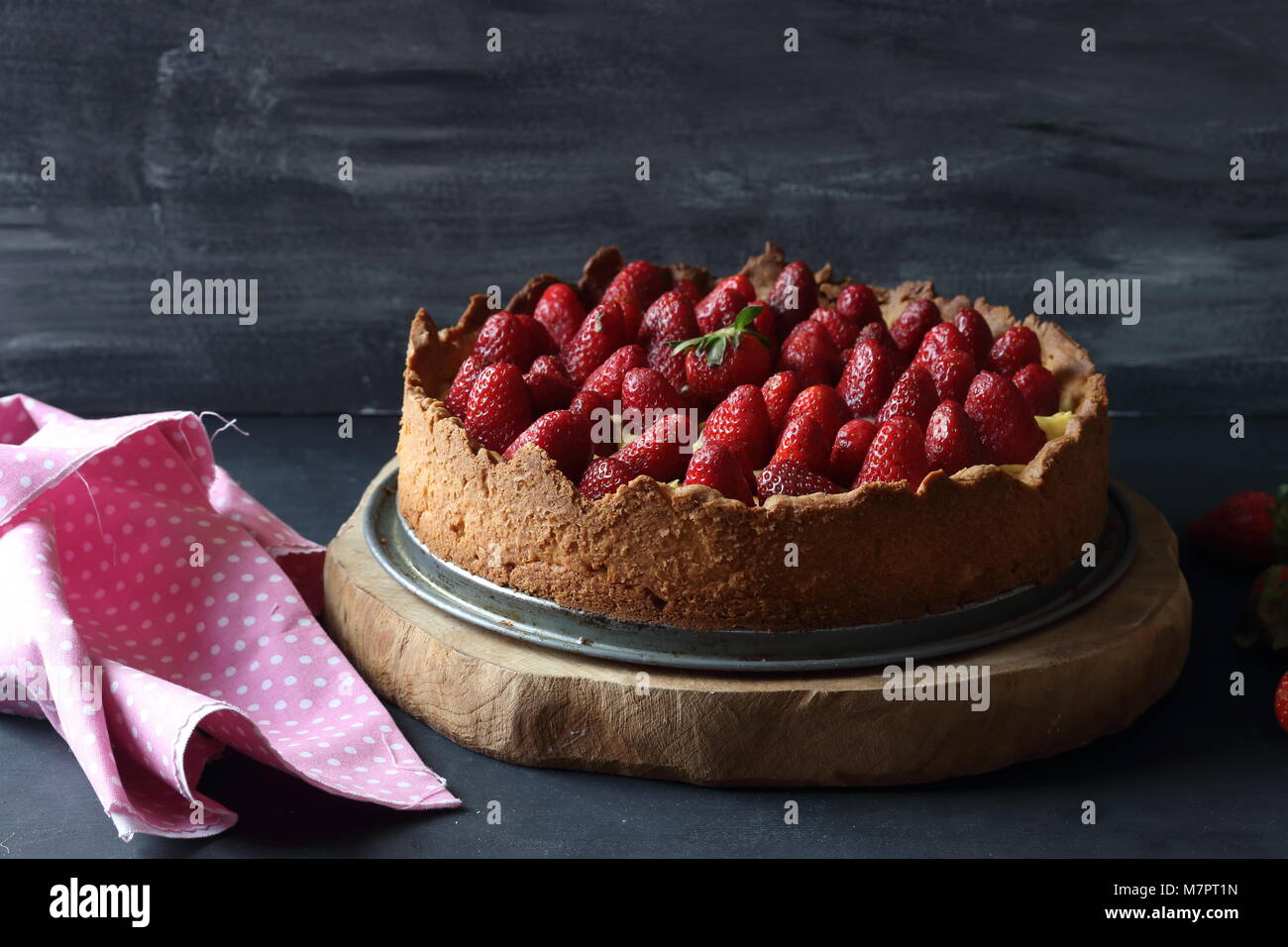 Tarte aux fraises Banque D'Images