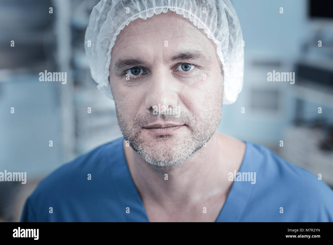 Inébranlable calme patient dans le plan opérationnel et à la droite. Banque D'Images