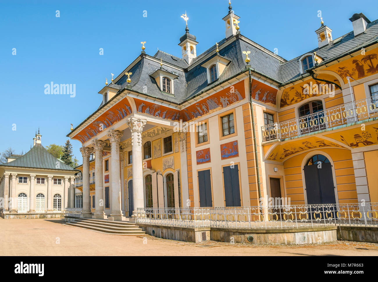 Bergpalais au château de Pillnitz près de Dresde, Allemagne Banque D'Images