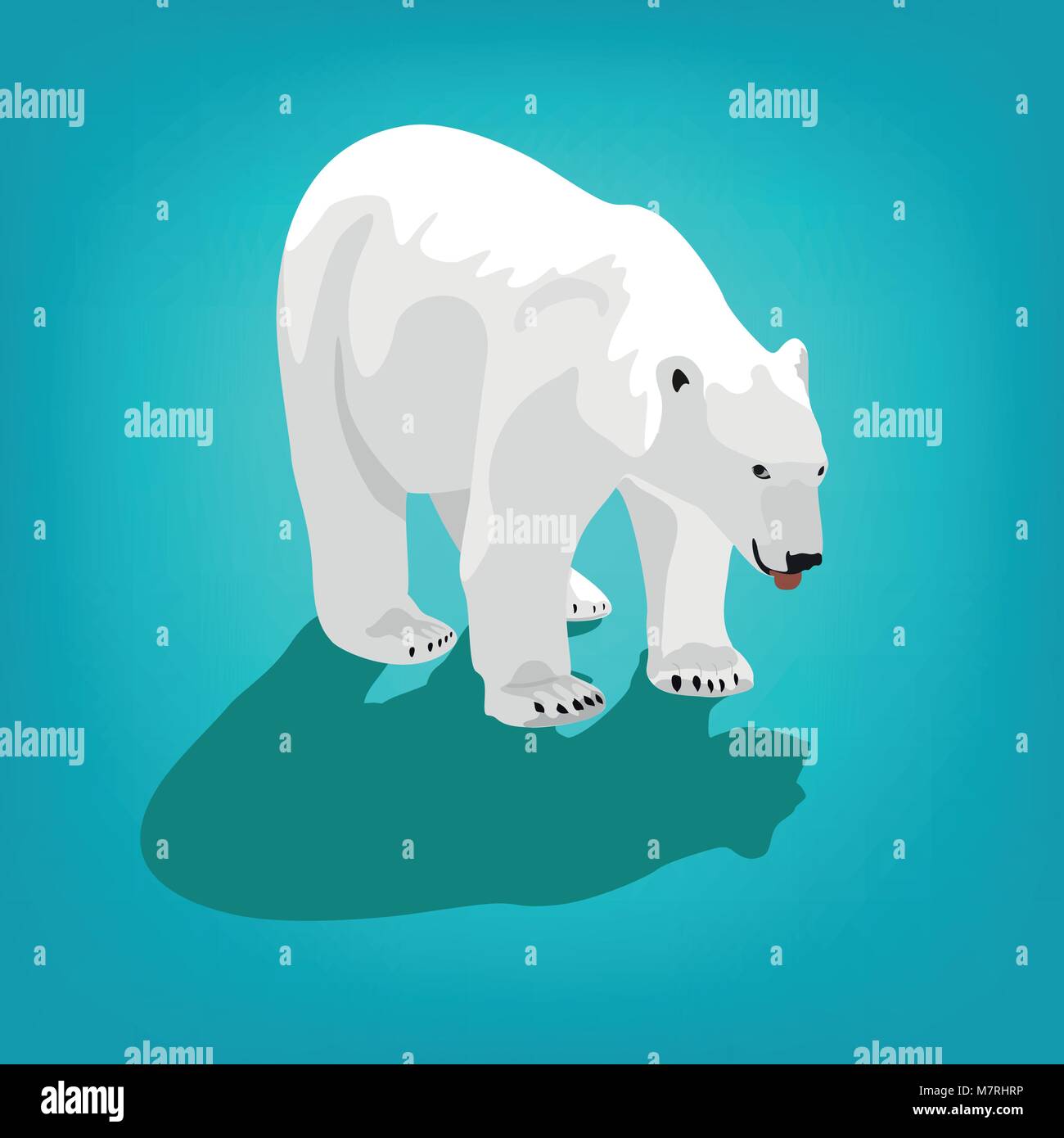 Illustration de l'ours polaire sur fond bleu. Eps 10 Illustration de Vecteur