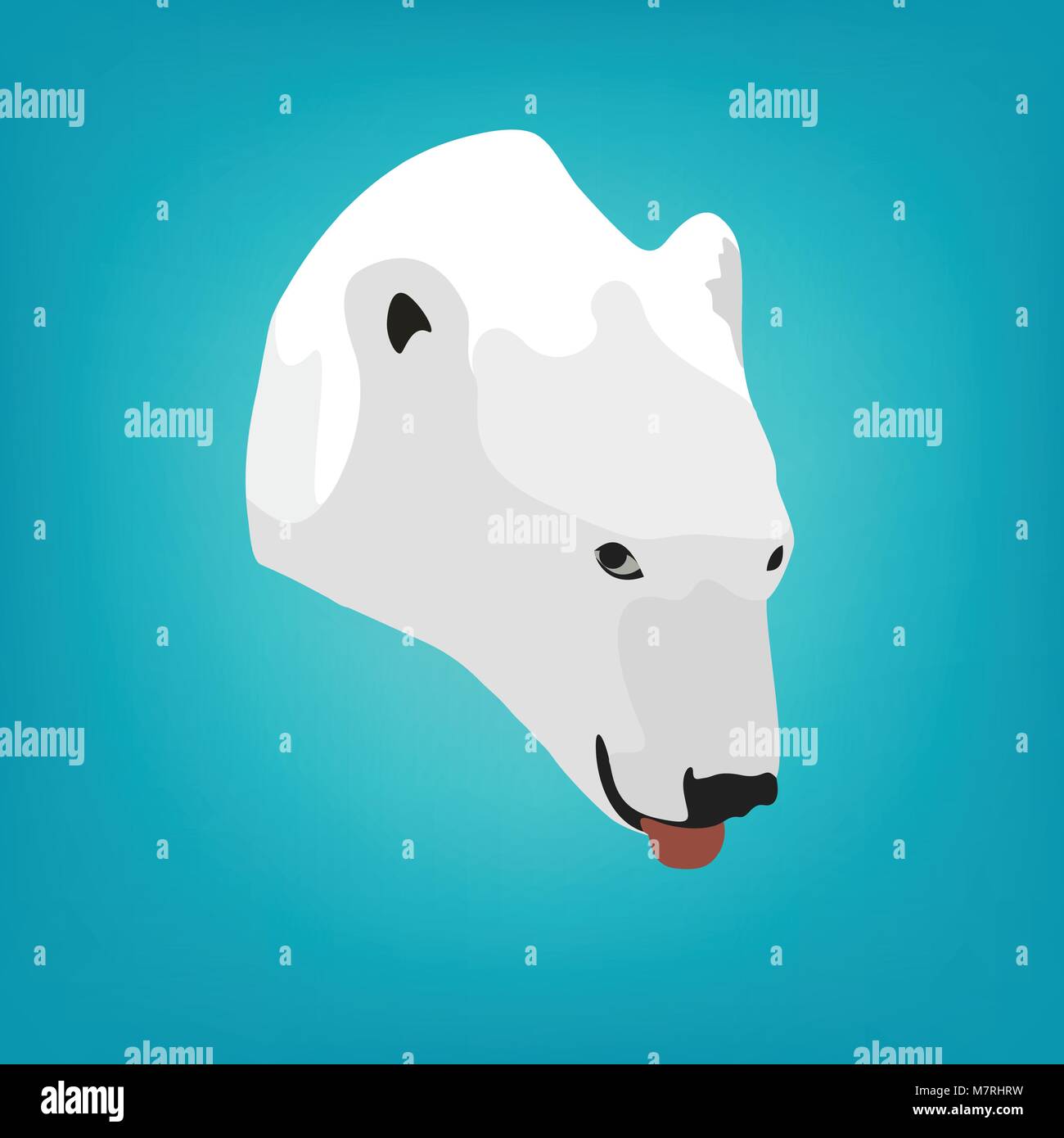 Illustration polar bear's head sur un fond bleu. Eps 10 Illustration de Vecteur