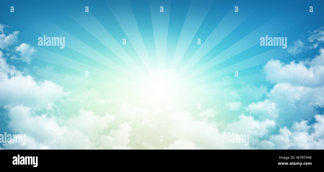 Rayons du soleil traversant les nuages Banque de photographies et d ...