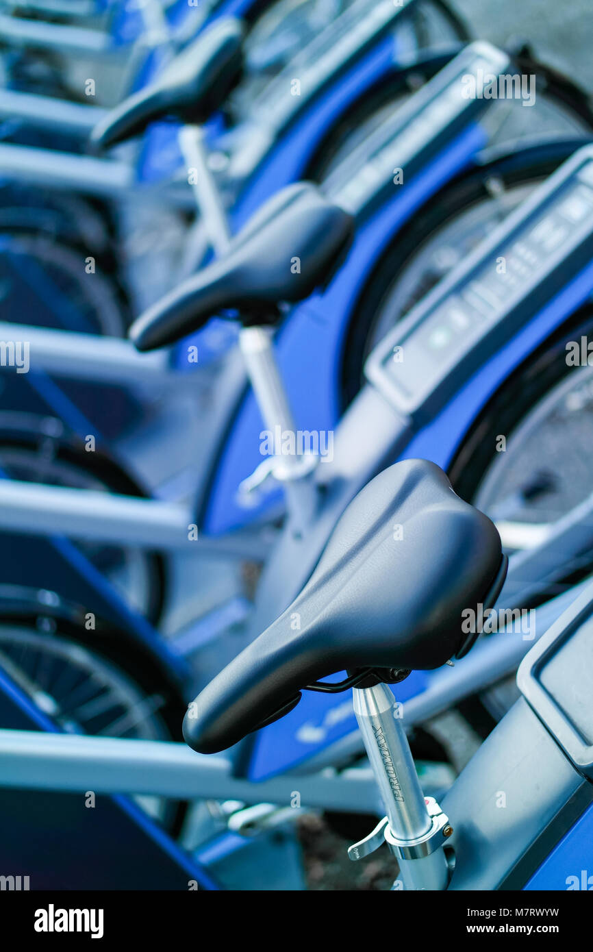 La location des vélos de ville Banque D'Images