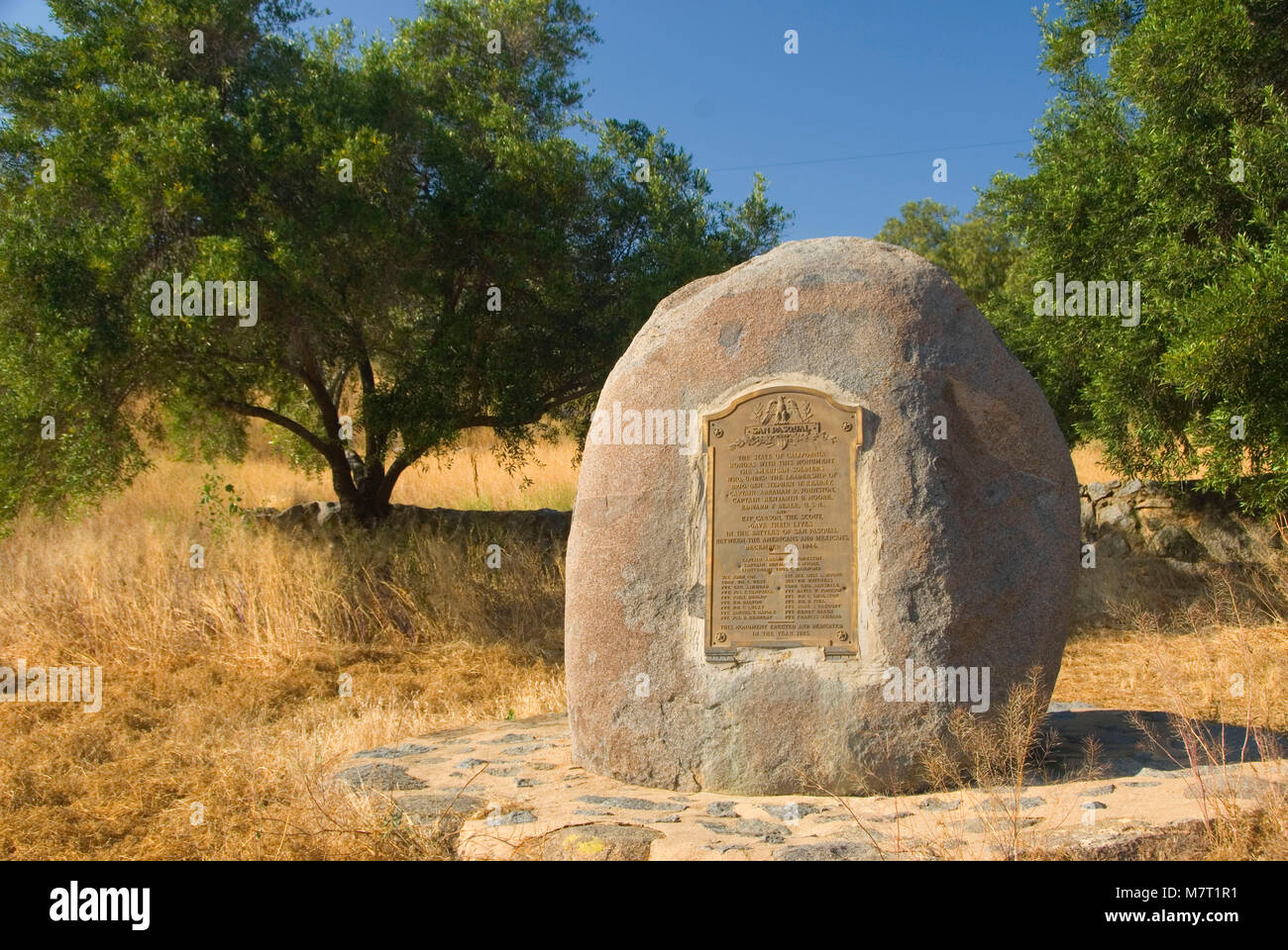 Monument de la Bataille de San Pasqual, San Pasqual Battlefield State Historic Park, Californie Banque D'Images