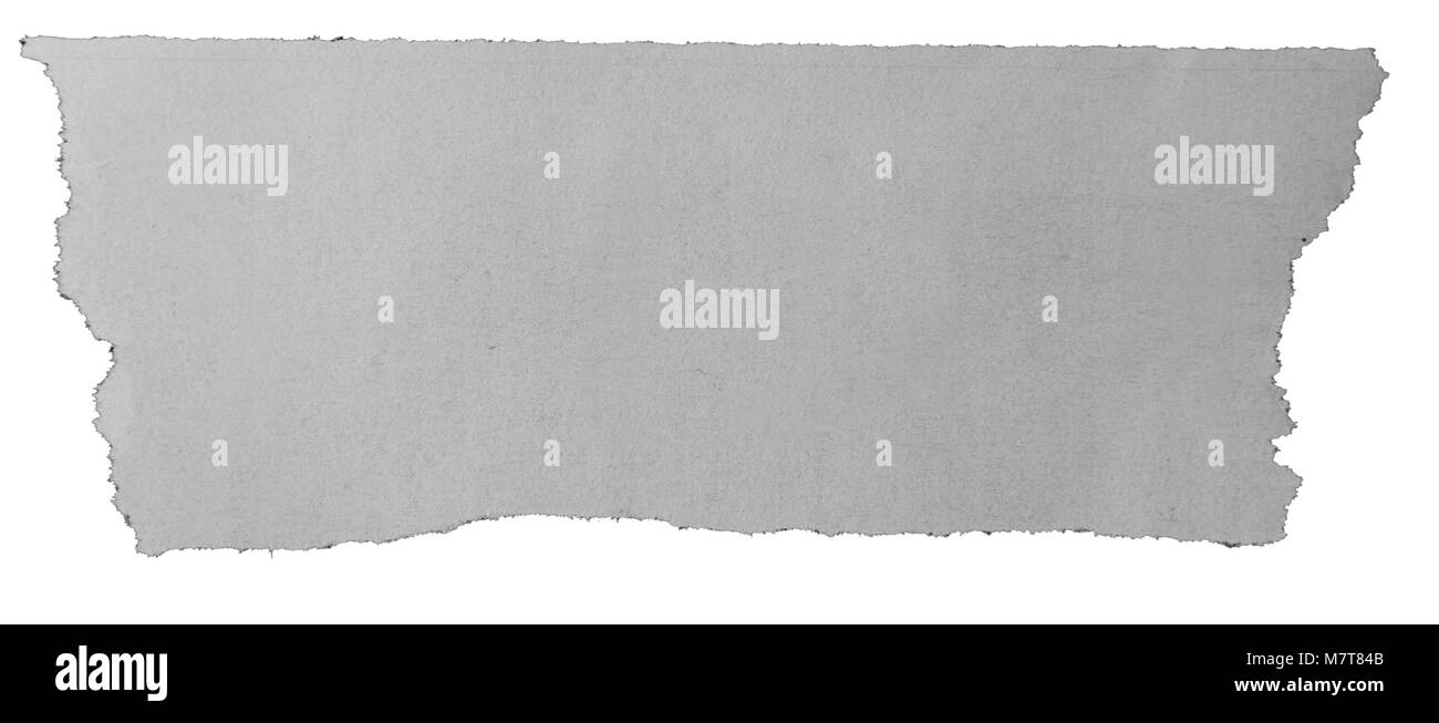 Morceau de papier déchiré sur fond uni Banque D'Images