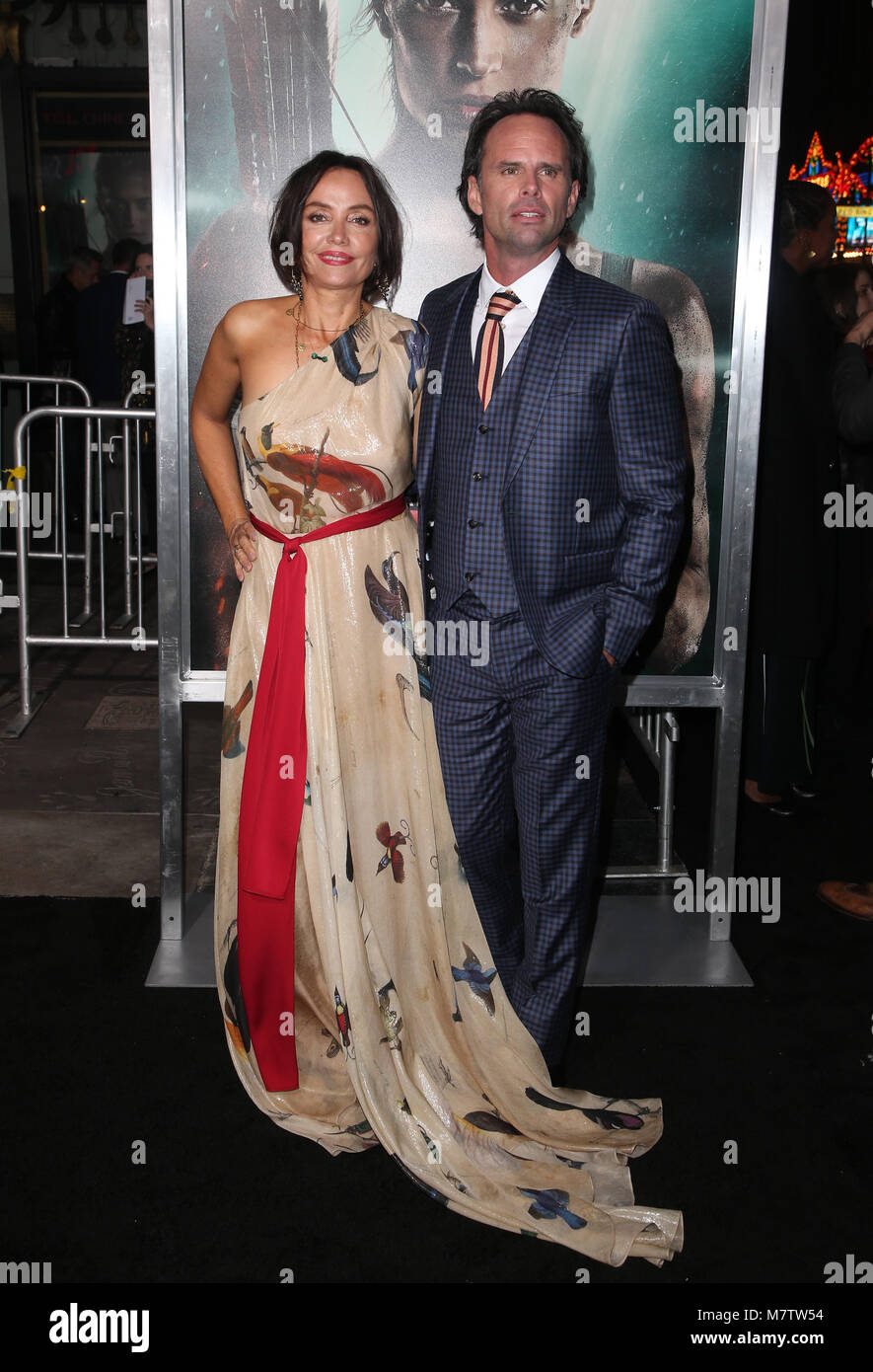 Hollywood, Etats-Unis. 12Th Mar, 2018. Nadia Conners, James Burgevin Walton, à l'US premiere de Tomb Raider au théâtre chinois de Grauman à Hollywood, Californie le 12 mars 2018. Credit : Faye Sadou/MediaPunch MediaPunch Crédit : Inc/Alamy Live News Banque D'Images