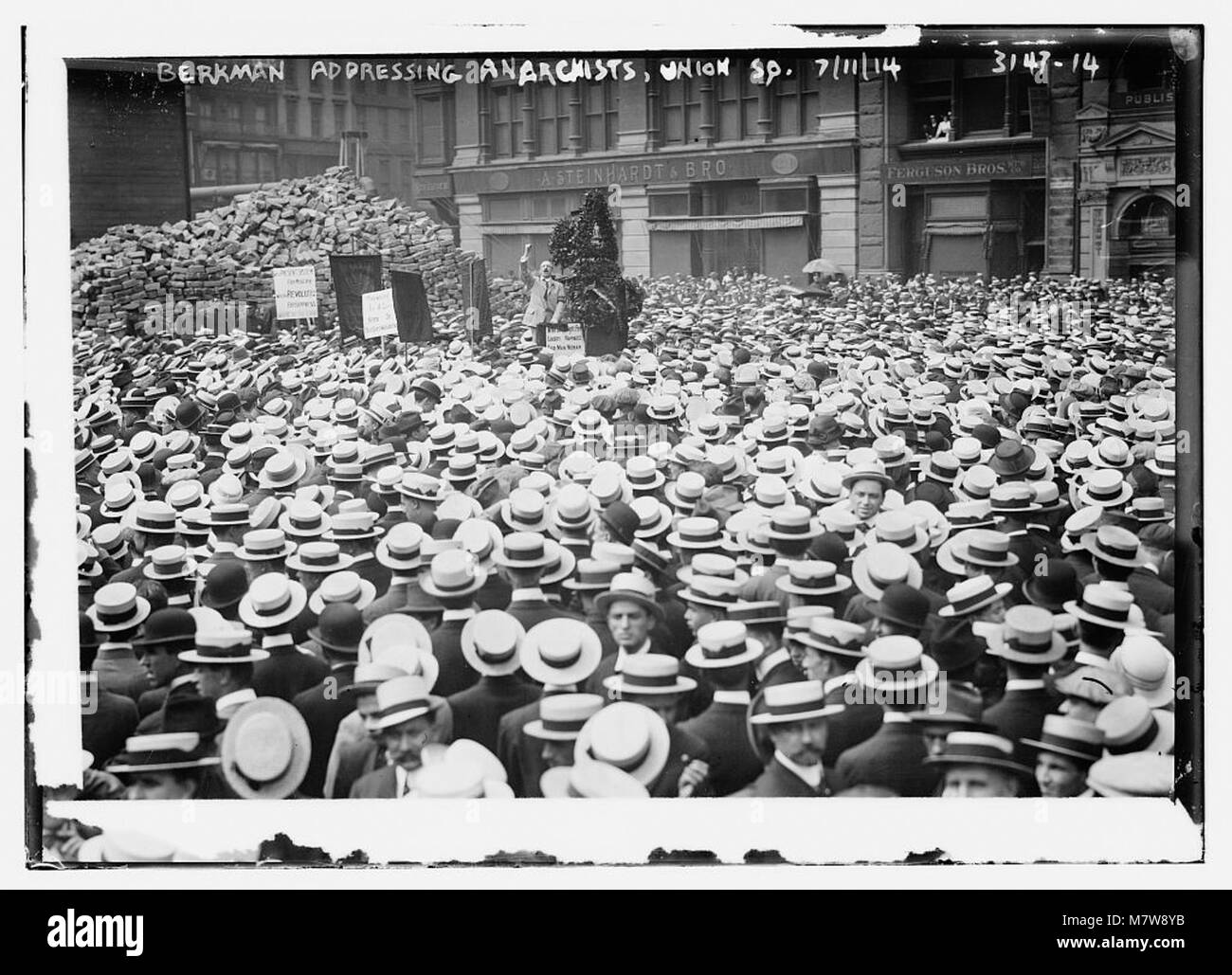 Adressage des anarchistes Berkman, Union Sq., 7-11-14 RCAC2014696536 Banque D'Images