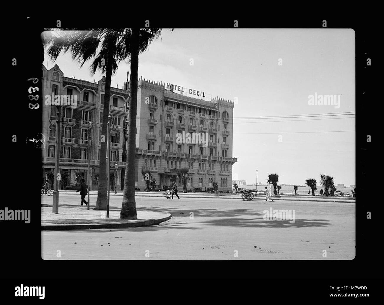 L'Égypte. Alexandria. Hotel Cecil sur le front de mer LOC.17885 matpc Banque D'Images