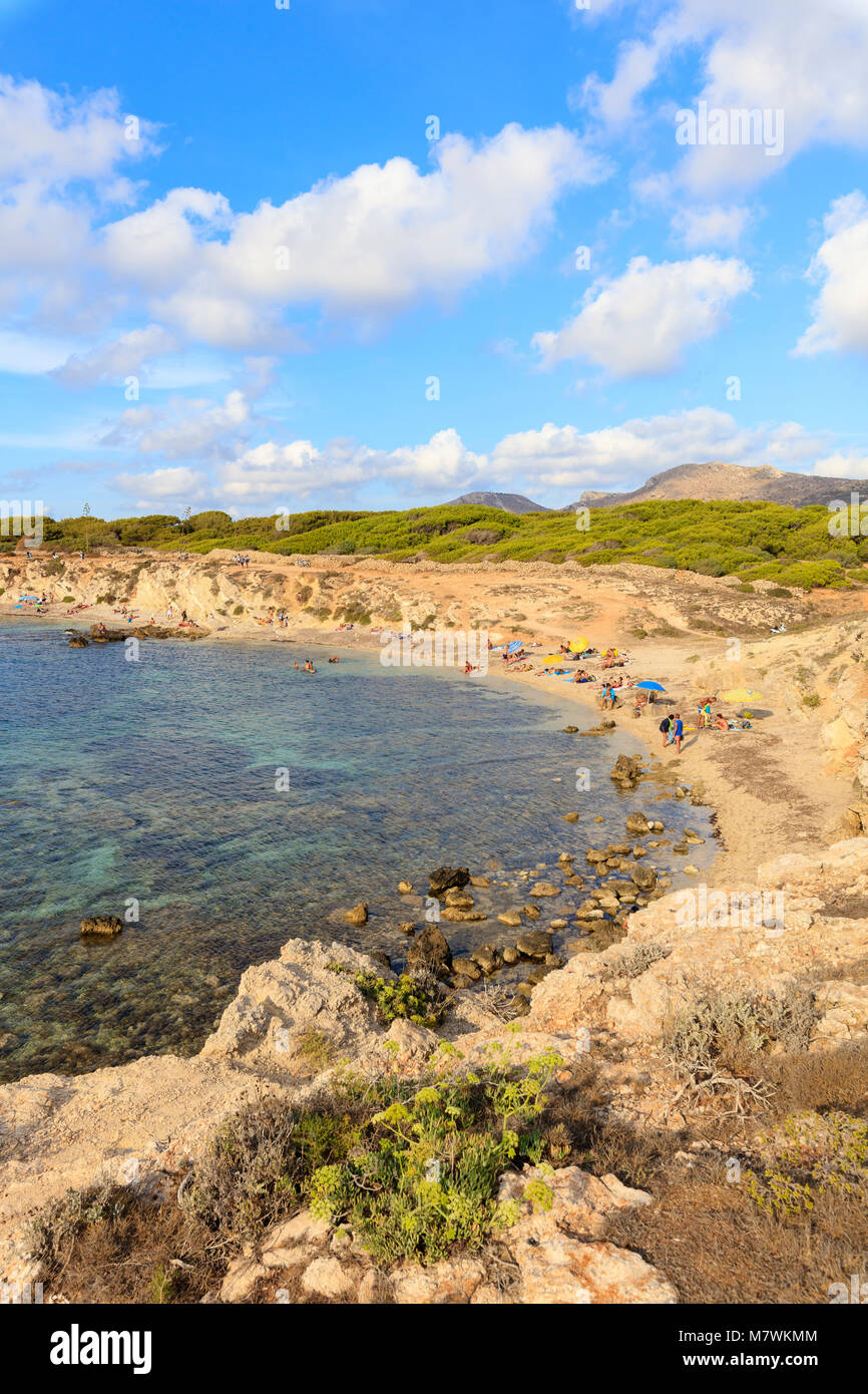 Cala Rotonda, île de Favignana, Îles Égades, province de Trapani, Sicile, Italie Banque D'Images