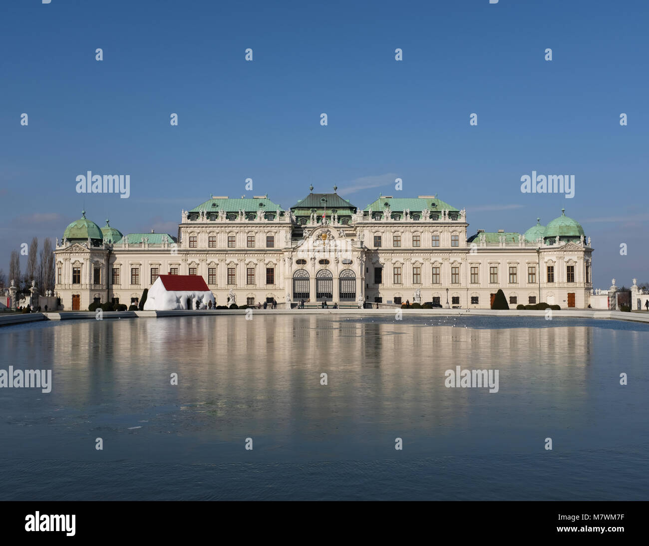 Château Belvedere, Vienne, Autriche en hiver Banque D'Images