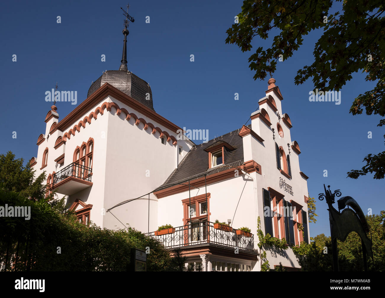 Kronenschlößchen, Hattenheim, Rheingau, Hessen, Allemagne Banque D'Images