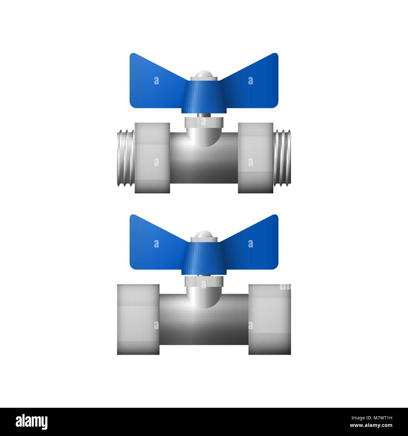 Vanne en acier butterfly vector illustration. L'équipement pour les tuyaux. Illustration de Vecteur