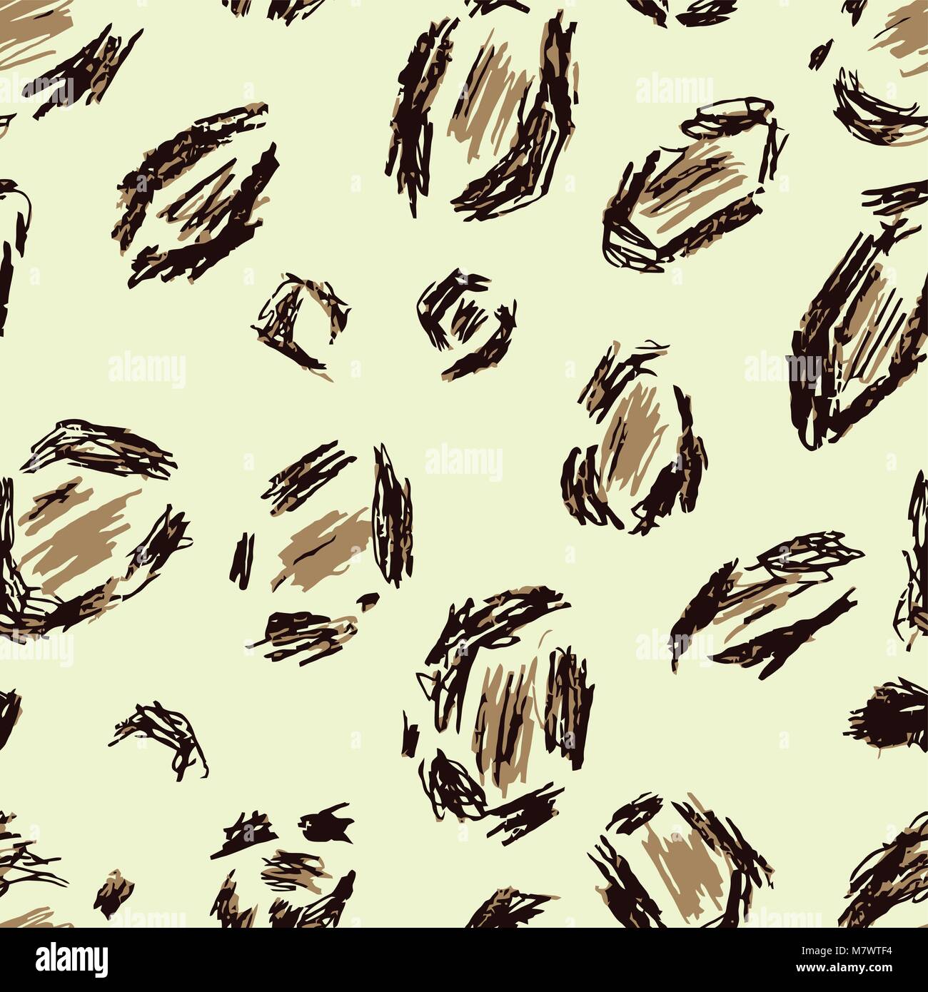 Beige, noir, marron peau de léopard. Motif de fond transparente jaguar. Safari animal print. La texture de l'Afrique. Vector wallpaper fur Illustration de Vecteur