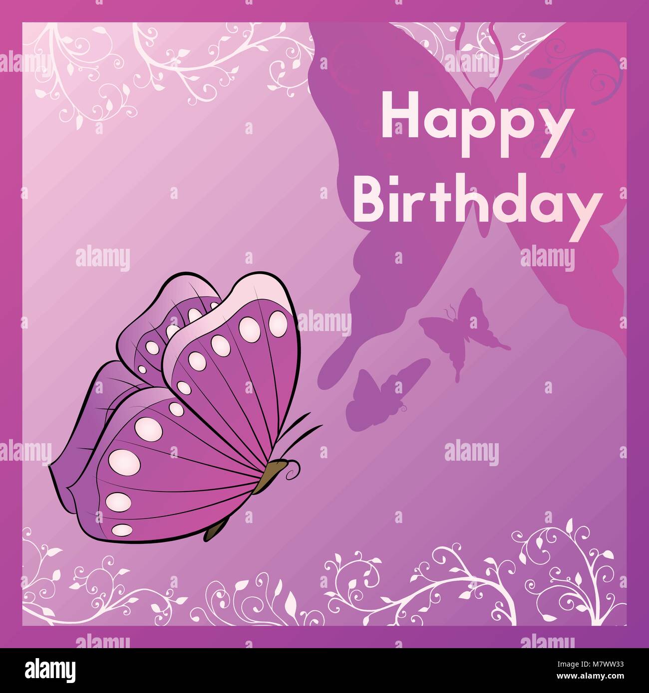 Joyeux Anniversaire Carte De Voeux Mauve La Carte Postale Est Orne D Un Papillon Violet Et Les Feuilles Avec Boucles Le Modele Pour Les Felicitations Sur Le Image Vectorielle Stock Alamy Joyeux Anniversaire Carte De Voeux Mauve La Carte Postale Est Orne D Un Papillon Violet Et Les Feuilles Avec Boucles Le Modele Pour Les Felicitations Sur Le Image Vectorielle Stock Alamy