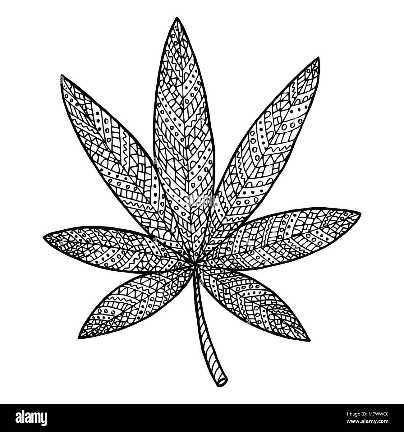 Illustration Vecteur De Cannabis Motif De La Filandre Et