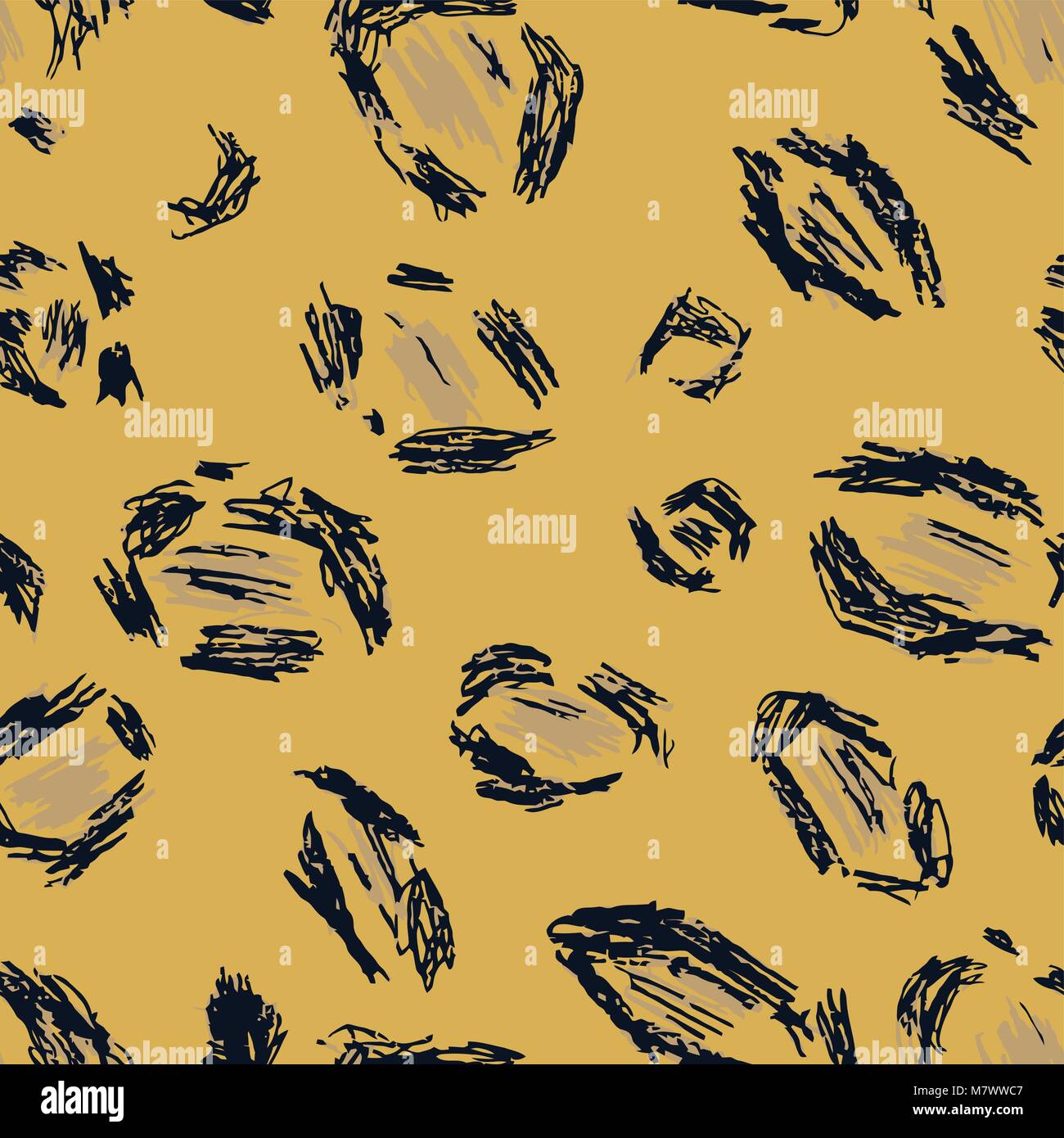 Brun, rouge, noir léopard. Motif de fond transparente jaguar. Safari animal print. La texture de l'Afrique. Vector wallpaper fur Illustration de Vecteur