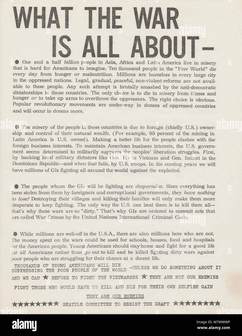 Notice, 1970. () Banque D'Images