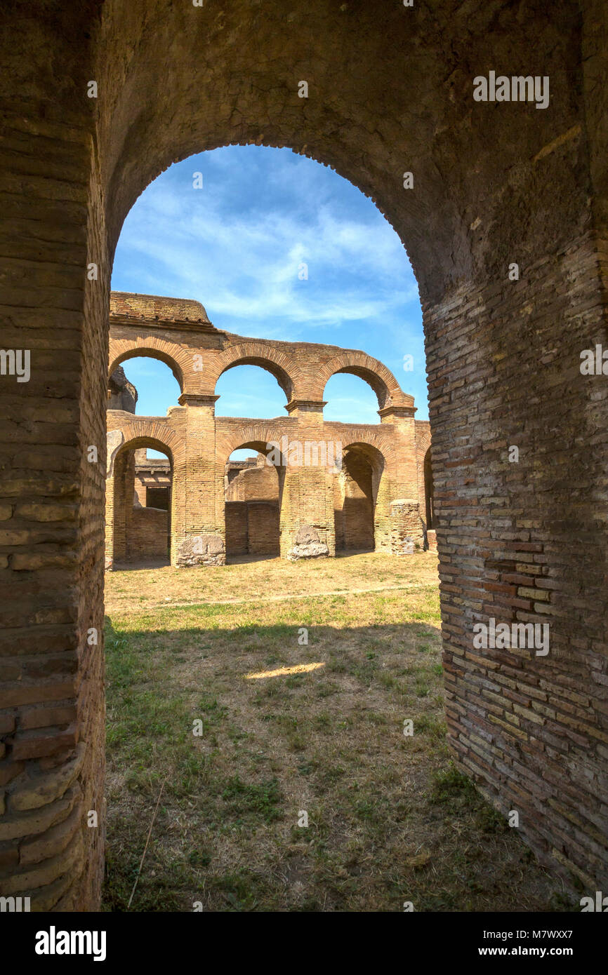 Aqueduc de Ostia Antica, Ostia, village du district de Rome, Latium, Italie Banque D'Images