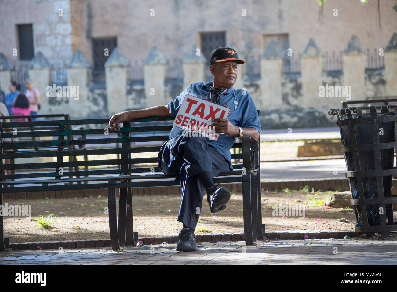 Un service de taxi, Santo Domingo, République Domnican Banque D'Images