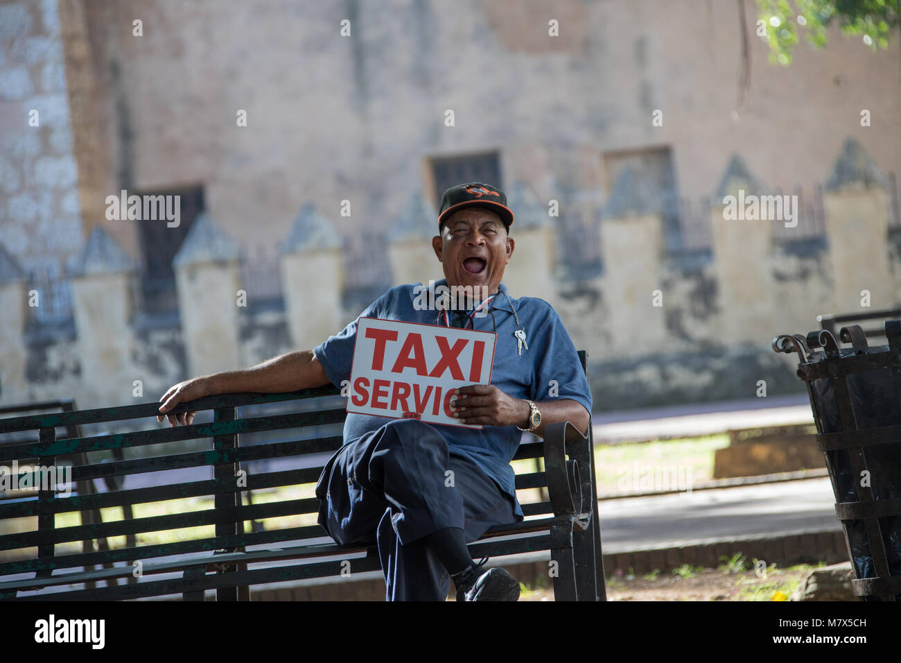 Un service de taxi, Santo Domingo, République Domnican Banque D'Images
