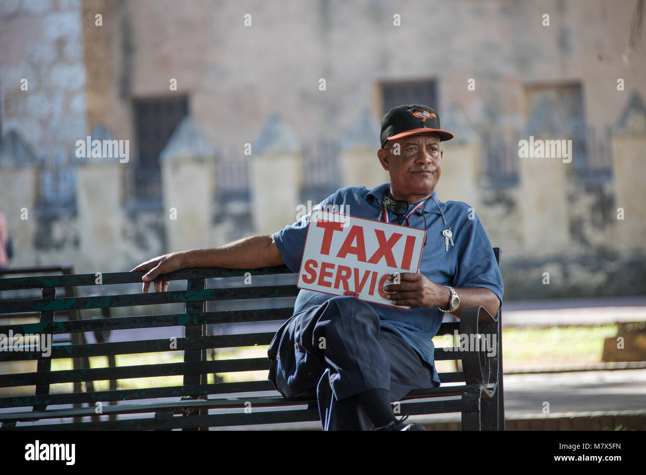 Un service de taxi, Santo Domingo, République Domnican Banque D'Images