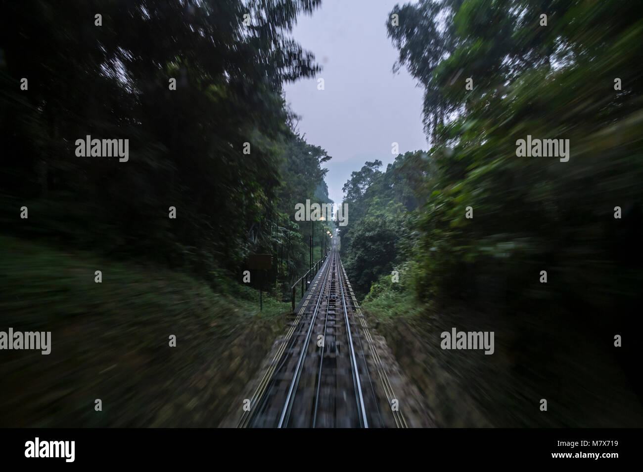 Bukit Bendera Tramway à l'île de Penang, Malaisie Banque D'Images