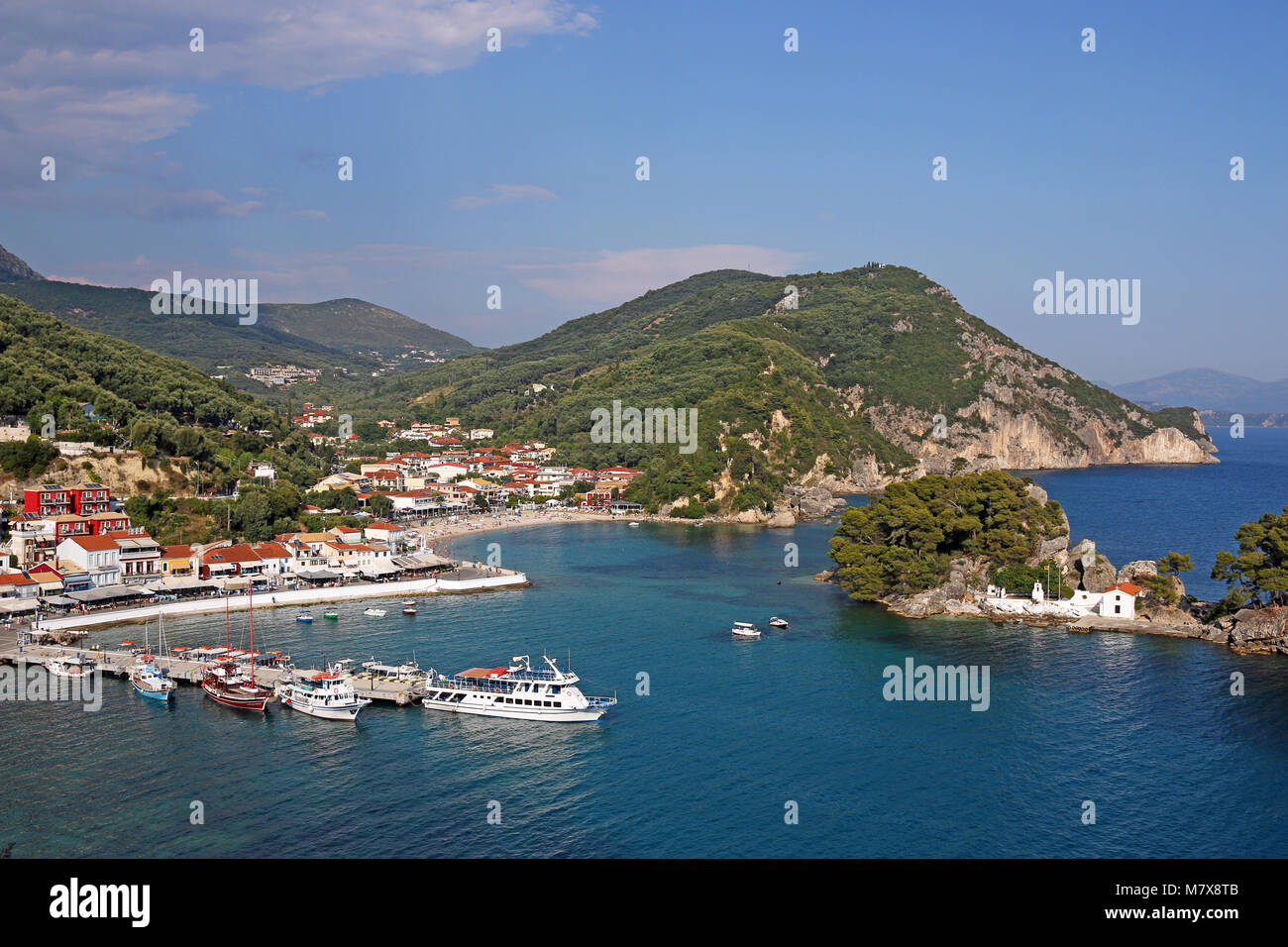 Destination touristique Grèce Parga paysage saison estivale Banque D'Images