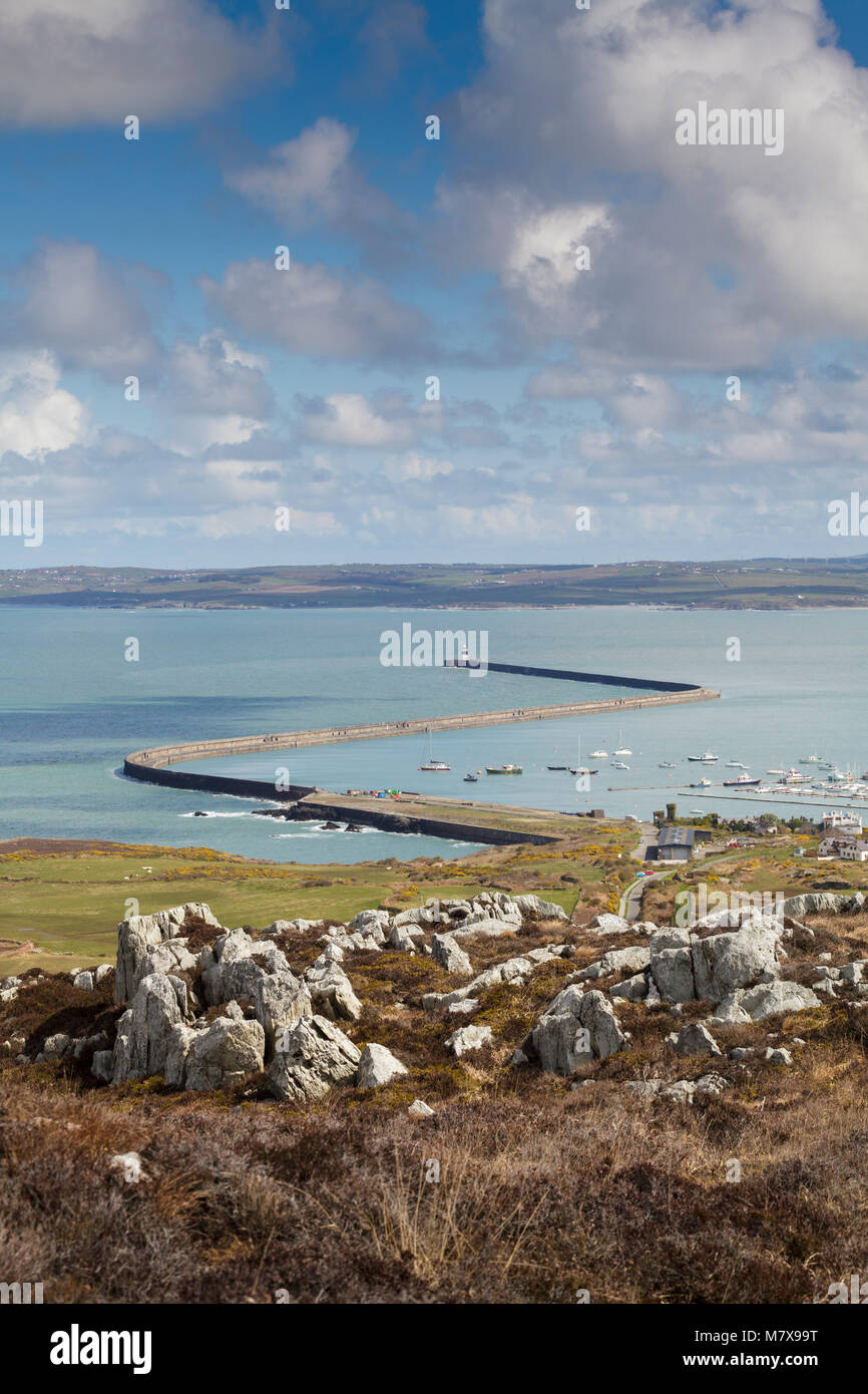 Brise-lames Holyhead sur l'île d'Anglesey Banque D'Images