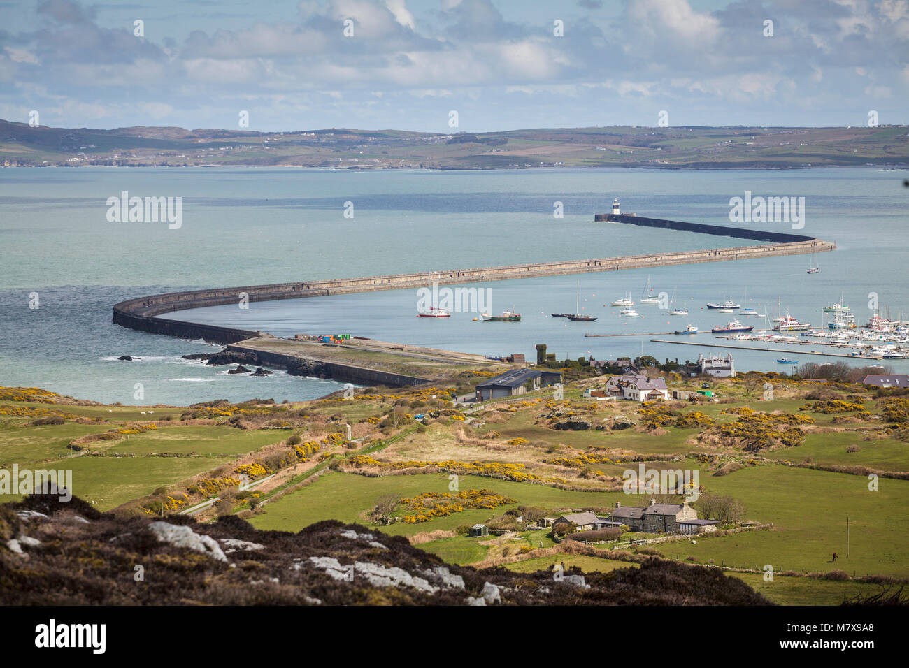 Brise-lames Holyhead sur l'île d'Anglesey Banque D'Images