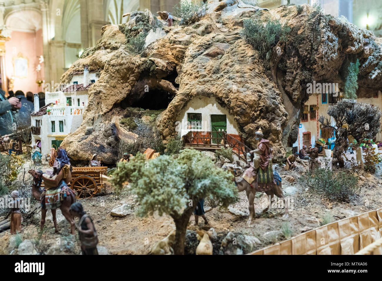 Portal de Belén de Cantalejo (Segovia-España) Banque D'Images