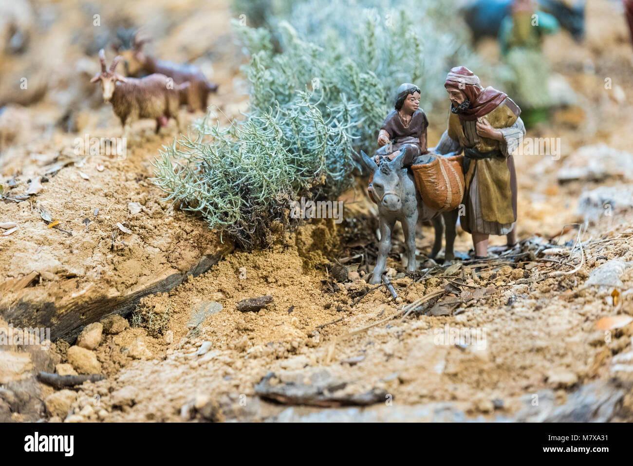 Portal de Belén de Cantalejo (Segovia-España) Banque D'Images