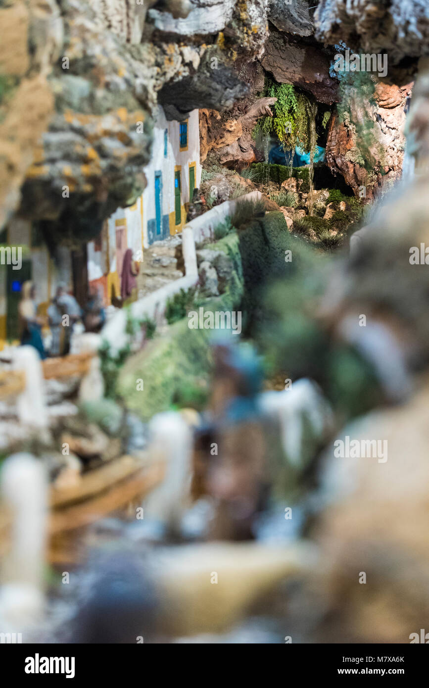 Portal de Belén de Cantalejo (Segovia-España) Banque D'Images