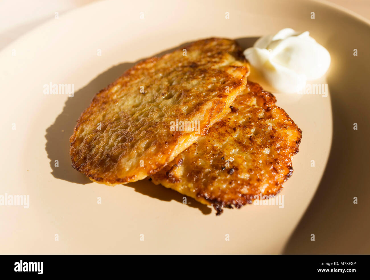 Des galettes de pommes de terre polonaise - un plat national Banque D'Images