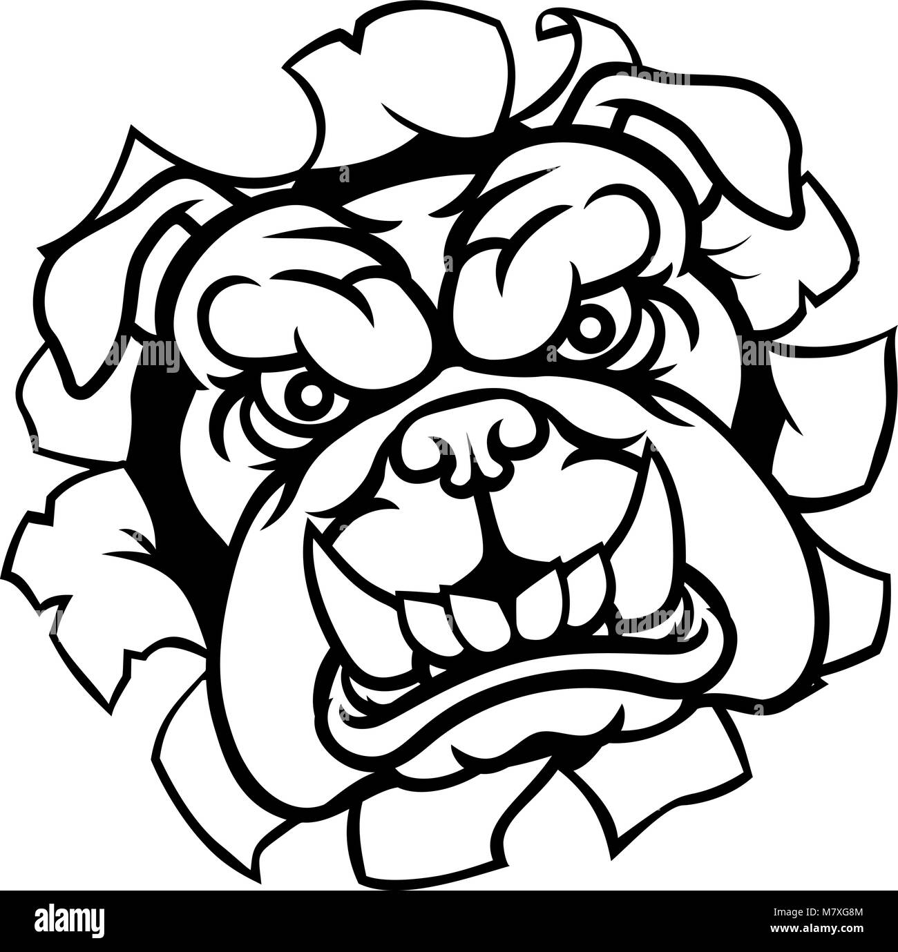 Sports Bulldog Mascot Illustration de Vecteur