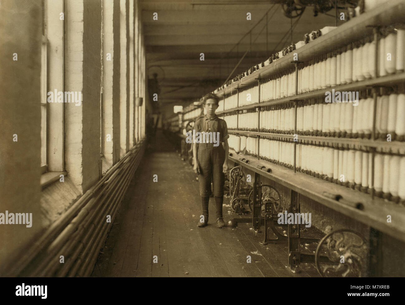 Jo Bodeon, un 'Back' Roper Mule Prix, coton de Chace, Burlington, Vermont, USA, Lewis Hine pour Comité nationale sur le travail des enfants, Mai 1909 Banque D'Images